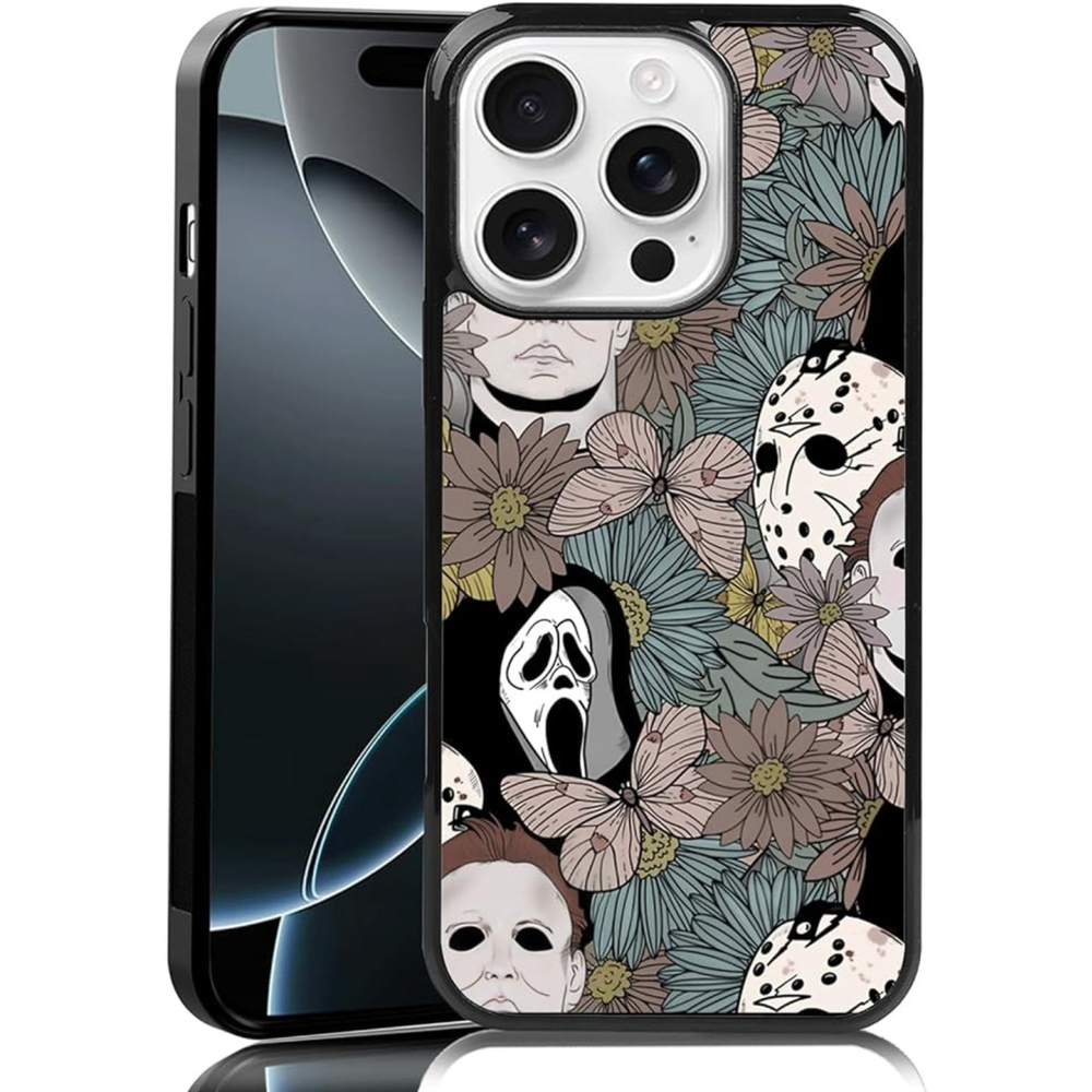 MMYAJT Horror Flowers Scary Phone Case Fit for iPhone 15 Pro TPU iPhone Case